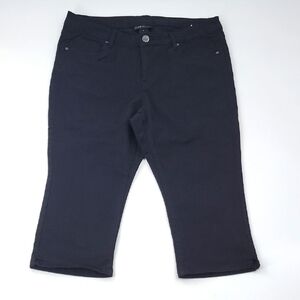 Lane Bryant Black Denim Stretch Capris NWOT